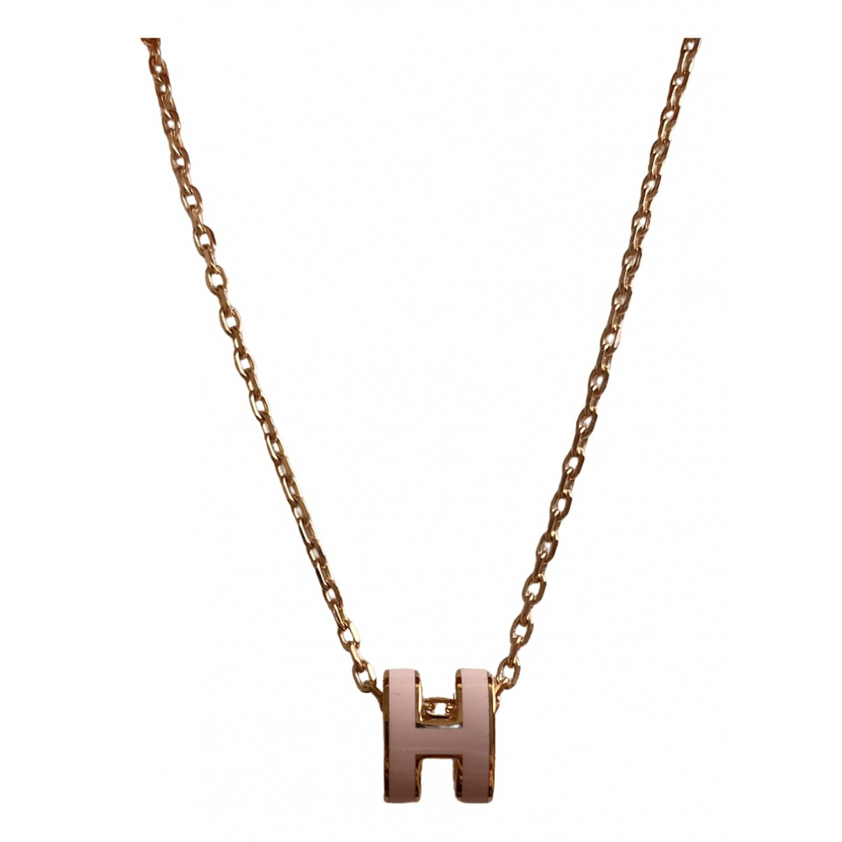 Pop h pink gold necklace Hermès Gold in 